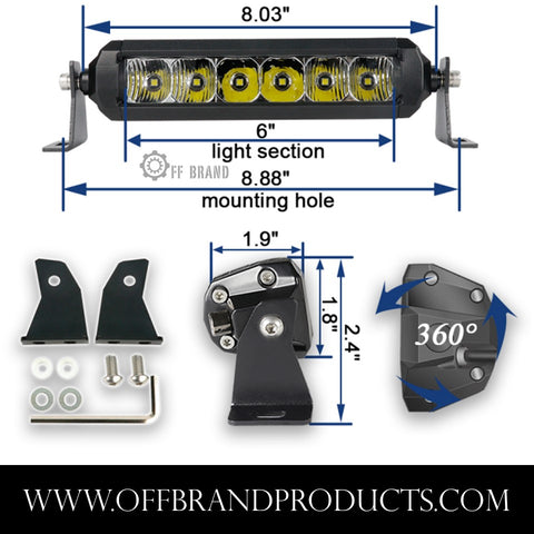 aurora-6-inch-nssr-light-bar-dimensions