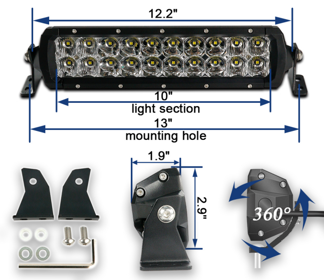 aurora slim series D5 light bars