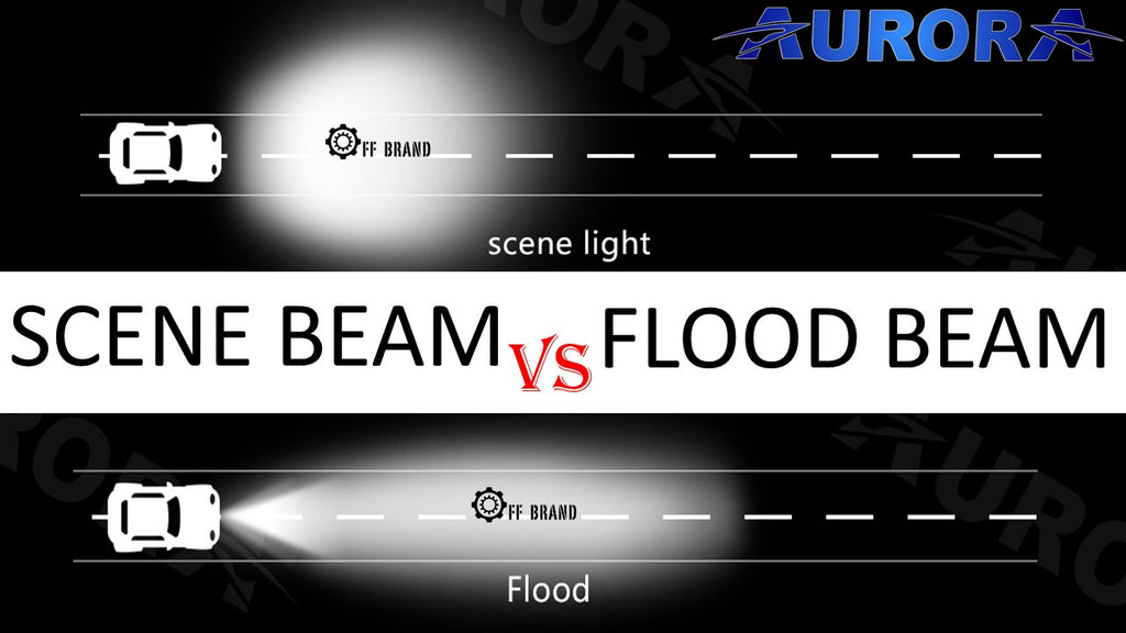 difference between led flood beam pattern and scene beam pattern