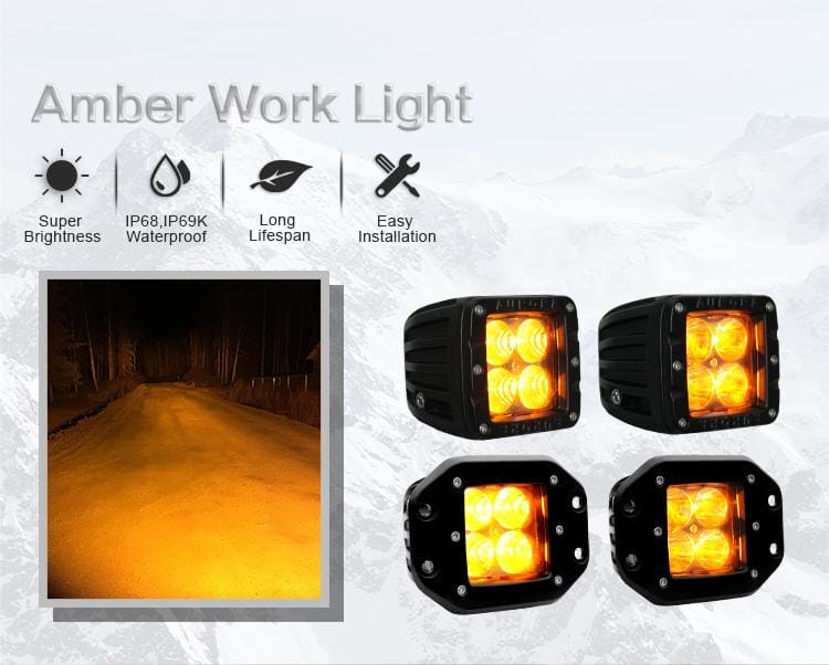 aurora amber led light pods