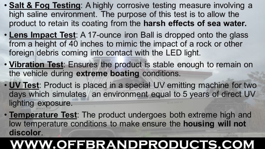 aurora boat light bar testing