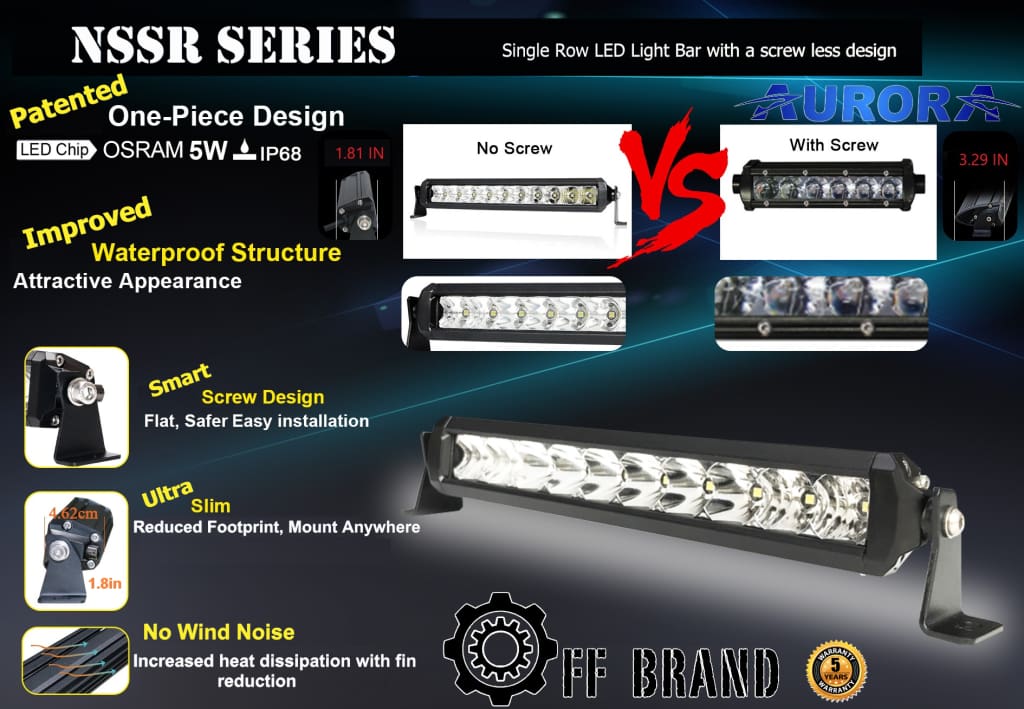 Aurora S5 NSSR Series Light Bar Slim, Powerful and Affordable