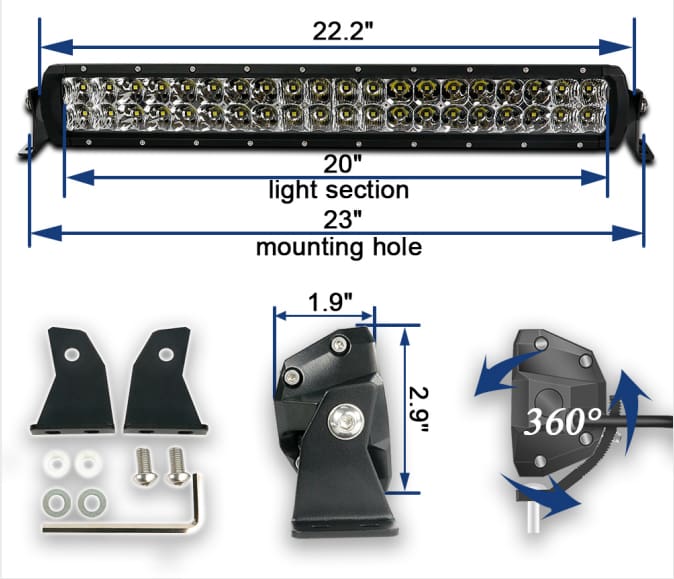 Aurora 20 Inch D5D1 Series LED Light Bar