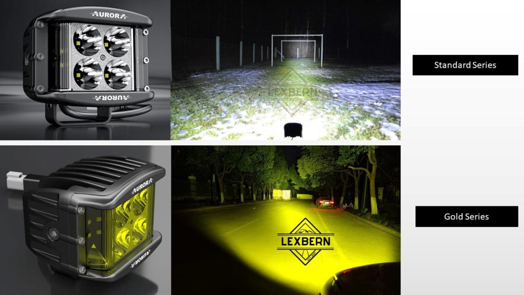 aurora-side-shooter-gold-beam-vs-white-beam-led-off-road-lights