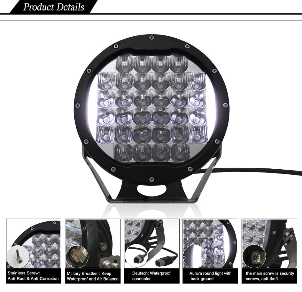 aurora 7 inch round led light