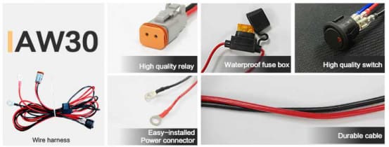 Aurora single pod led harness