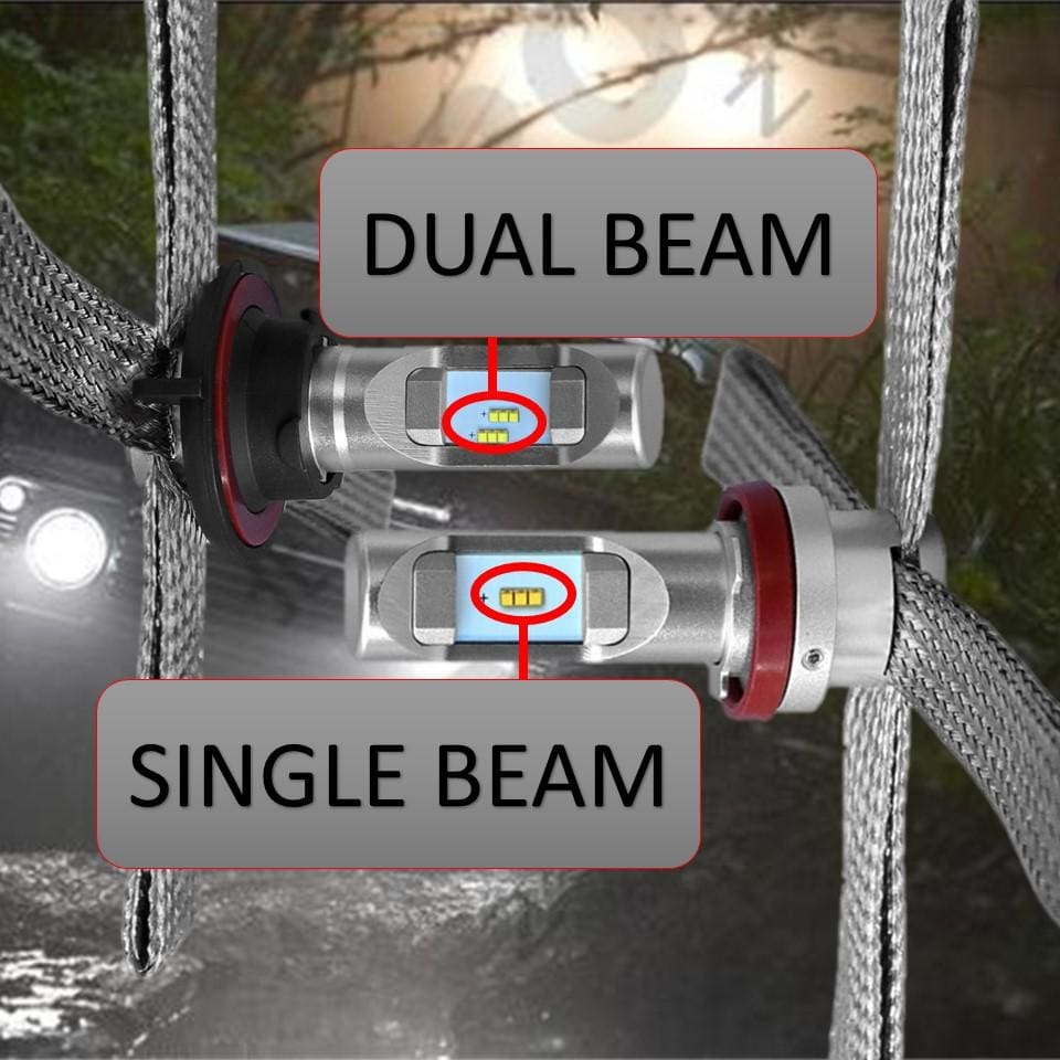 aurora dual beam led headlights - aurora single beam led headlights