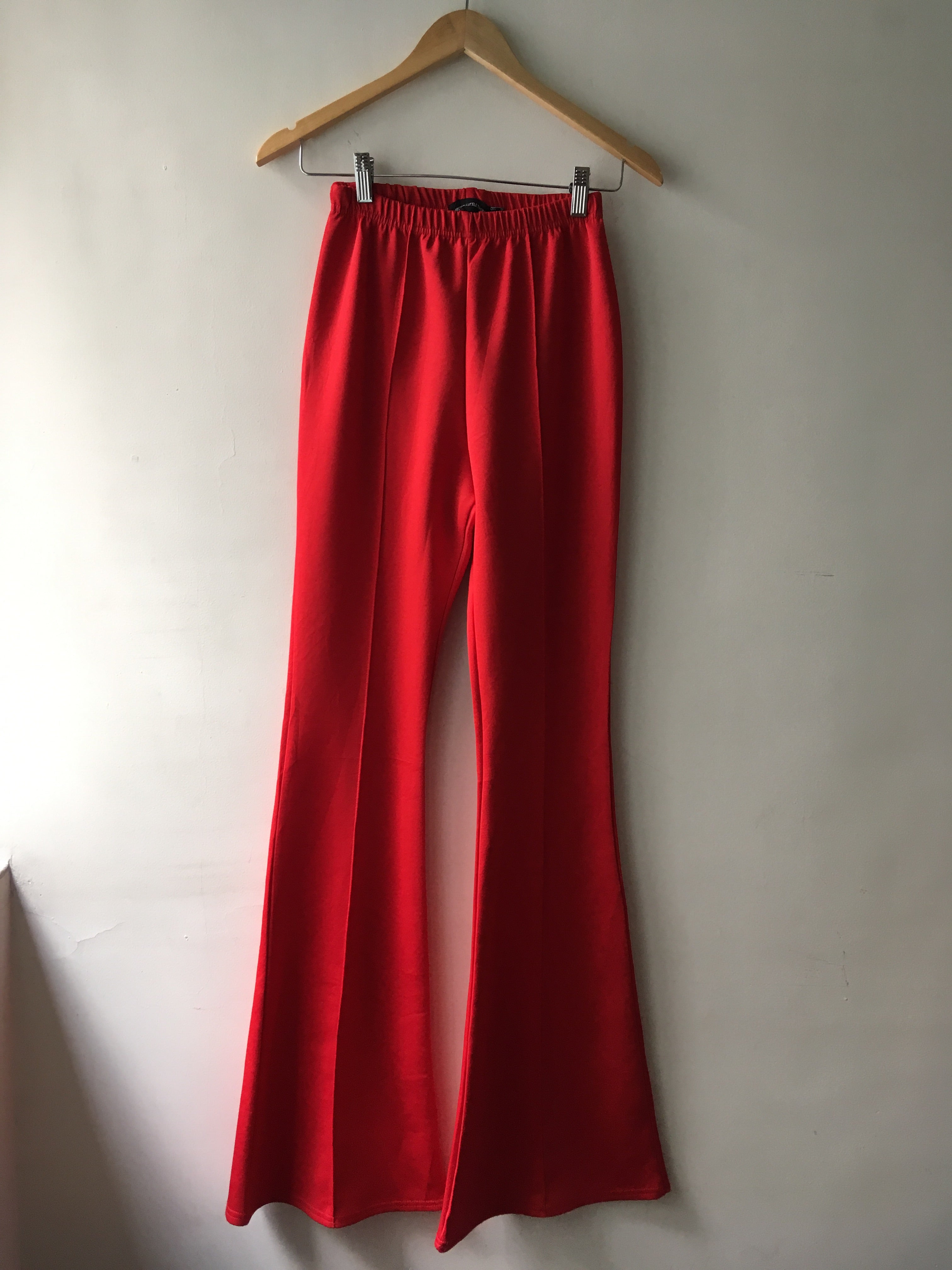 Comprar Pantalón Acampanado de moda Rojo Pantalones ajustados