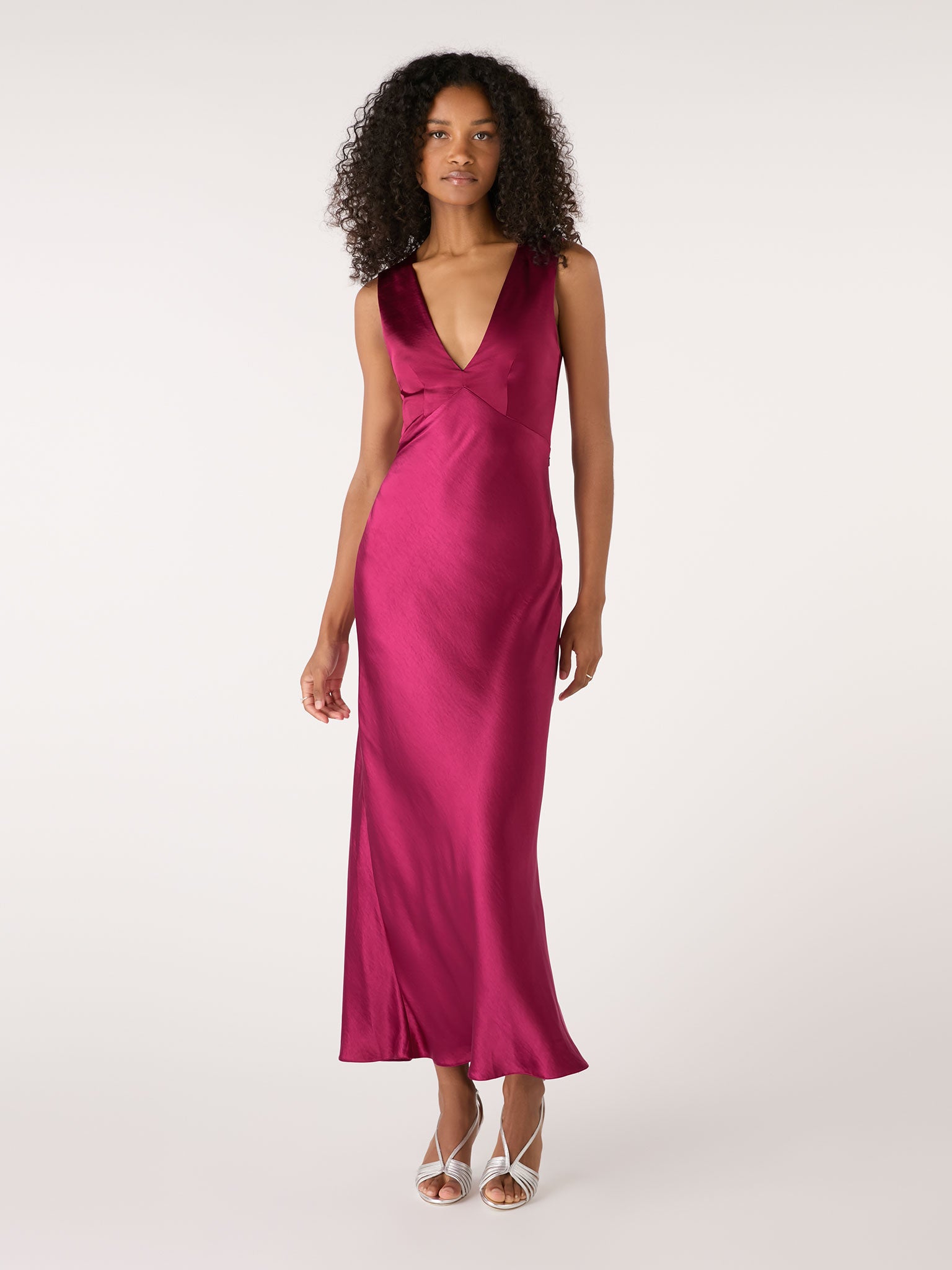 Nova Tie Back Dress in Magenta - OMNES product image