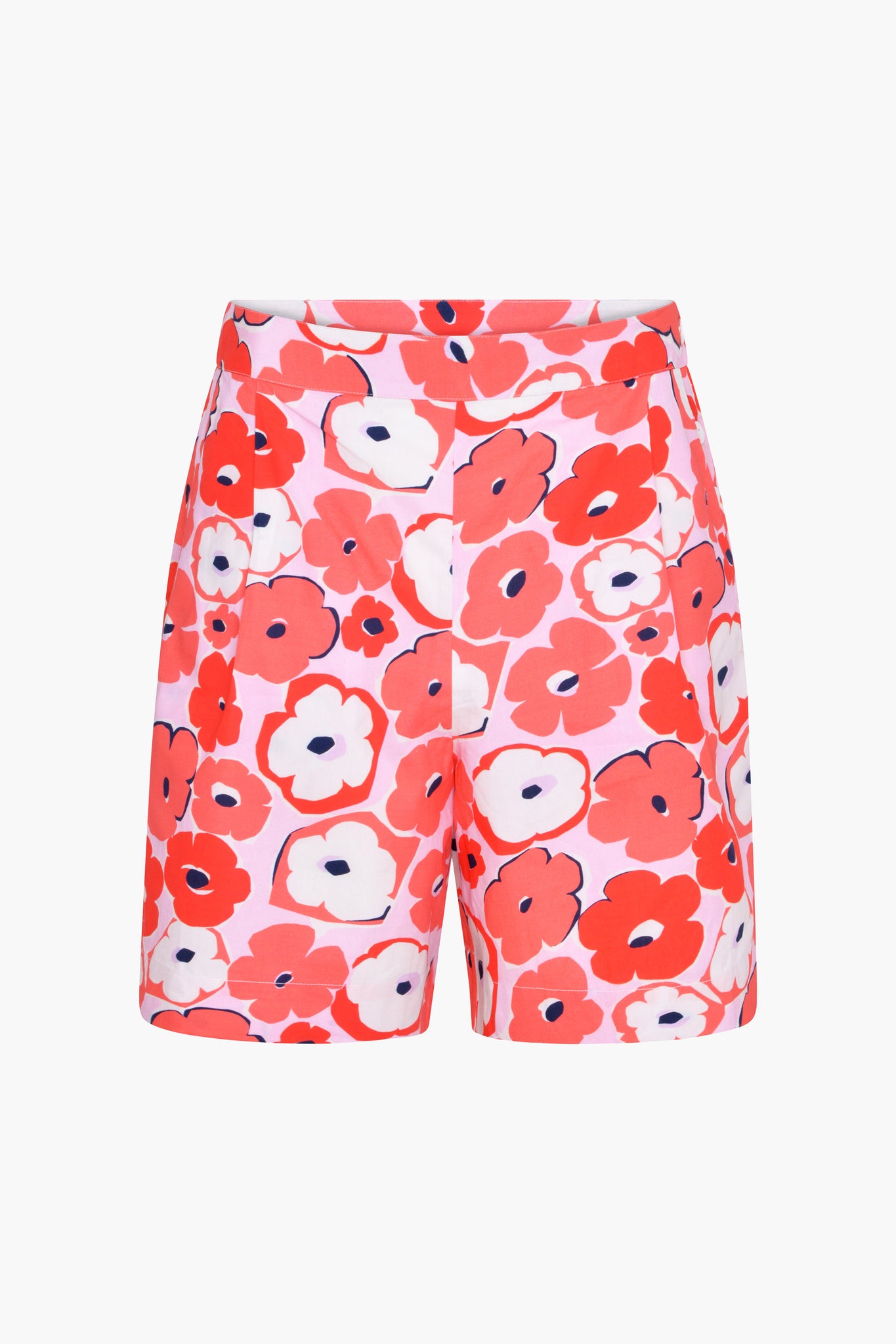 High Waist Shorts in Poppy Print | OMNES | Shorts | Sustainable