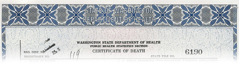 How to obtain death certificate in Washington