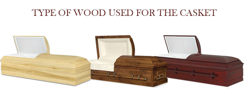 types of wood caskets