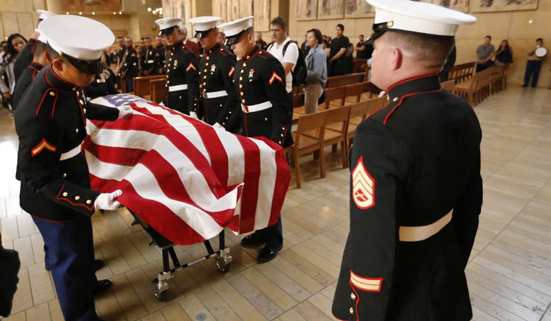 military funeral honors near casket