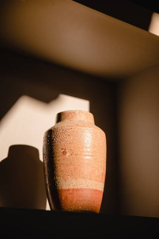 brown cremation urn