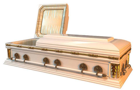 burial casket with gold