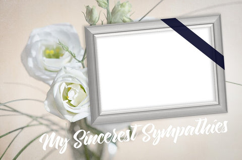 condolences picture frame