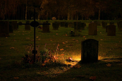 night cemetery