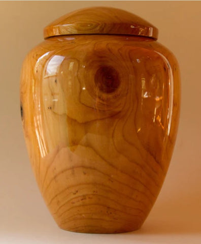 wood cremation urn for human ashes