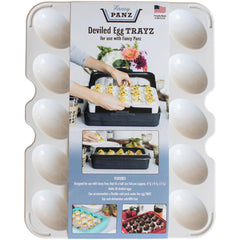 Fancy Panz® Deviled Egg Trayz insert with deviled eggs