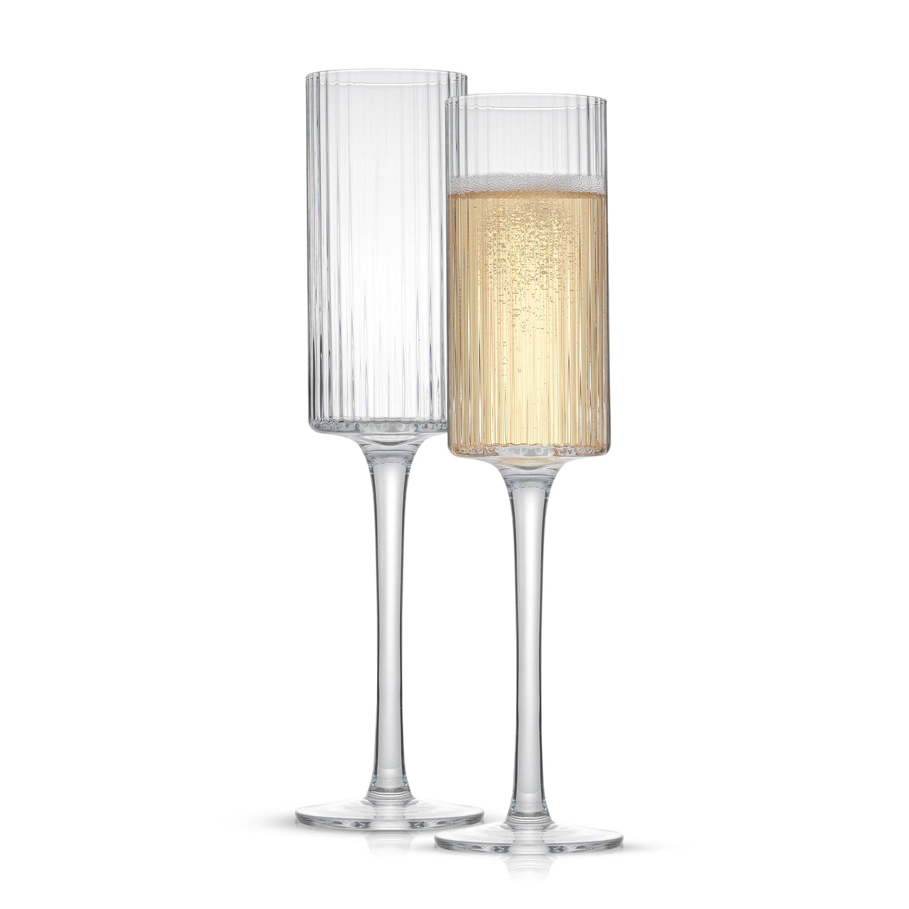 JoyJolt Faye Crystal Highball Drinking Glasses Set 13 oz