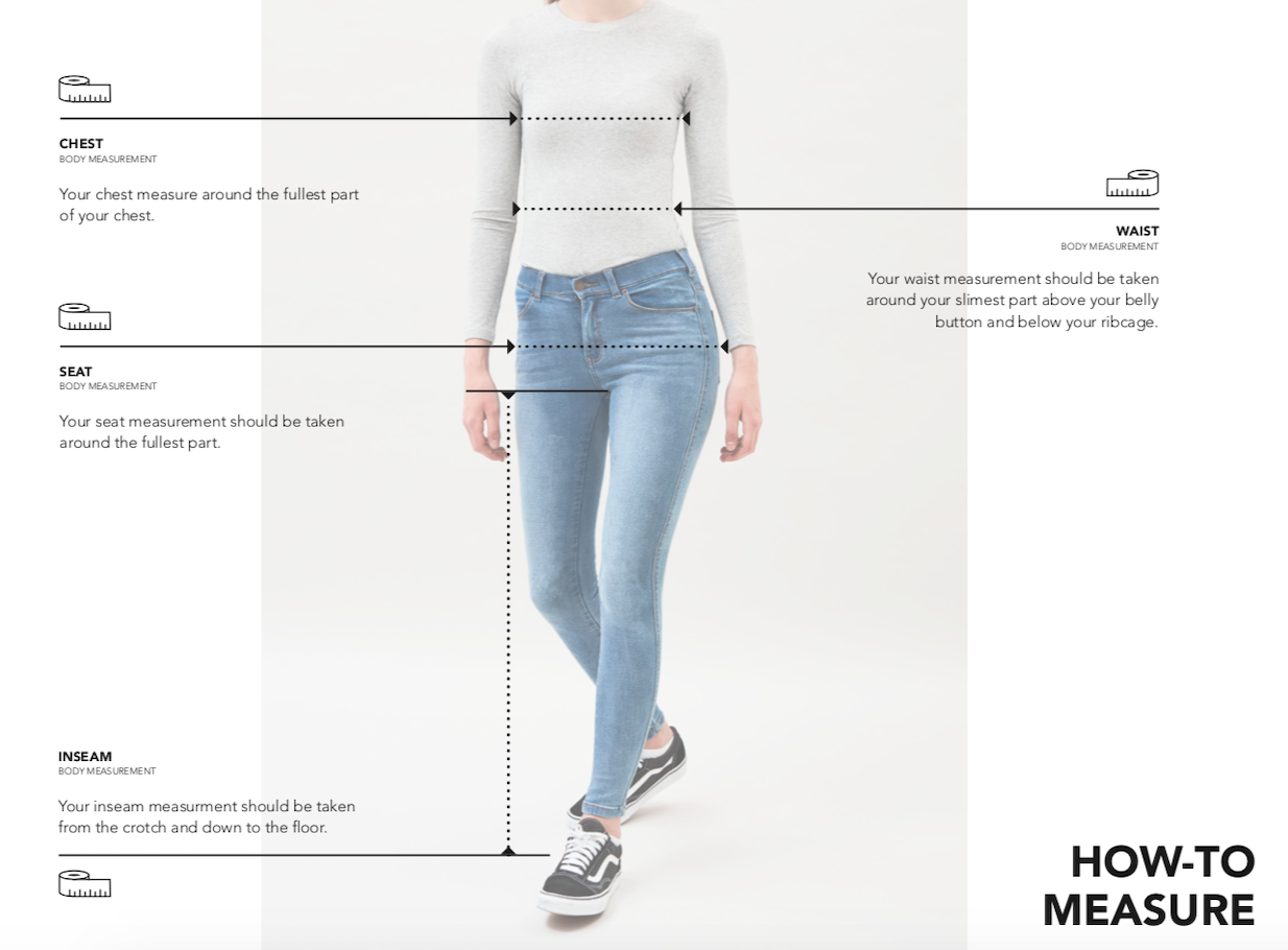 HOW TO MEASURE DR DENIM SIZE GUIDE