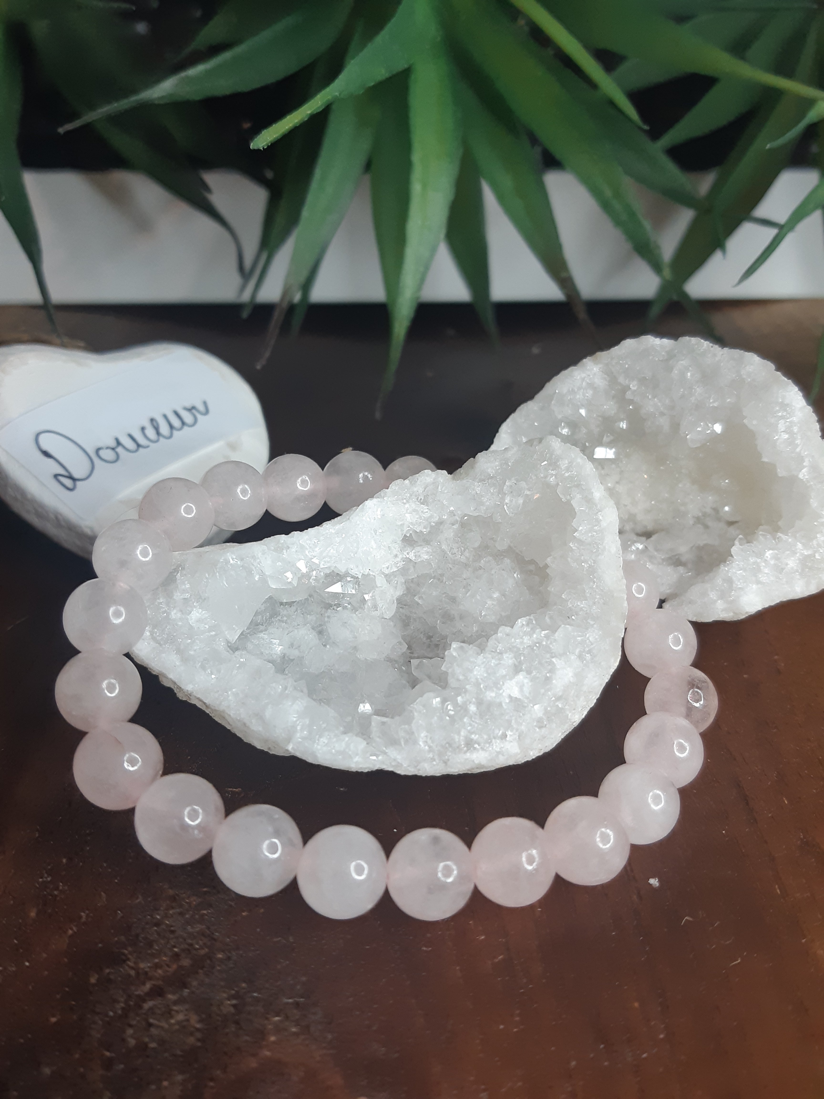 Bracelet quartz rose 8MM A