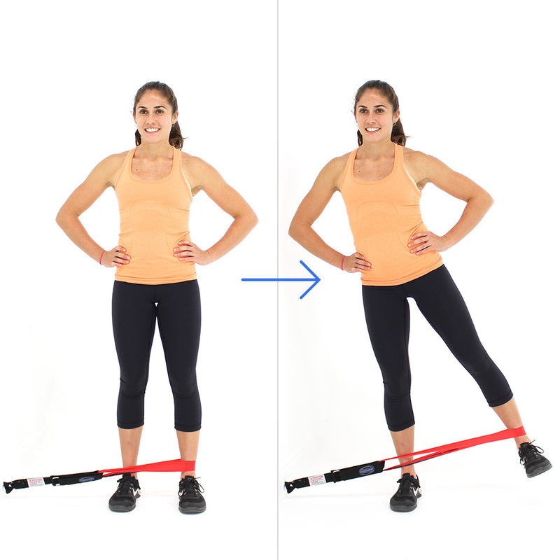 Anchored Leg Abduction With Loop Resistance Bands – Bodylastics