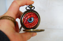 Load image into Gallery viewer, Red Steampunk Pocket Watcher