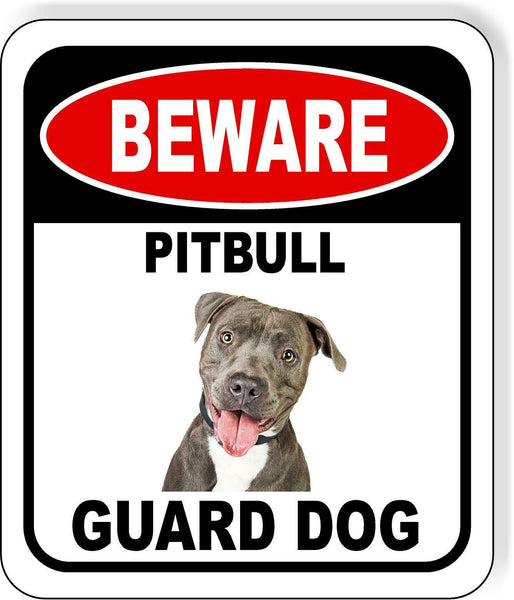 beware of dog sign pitbull