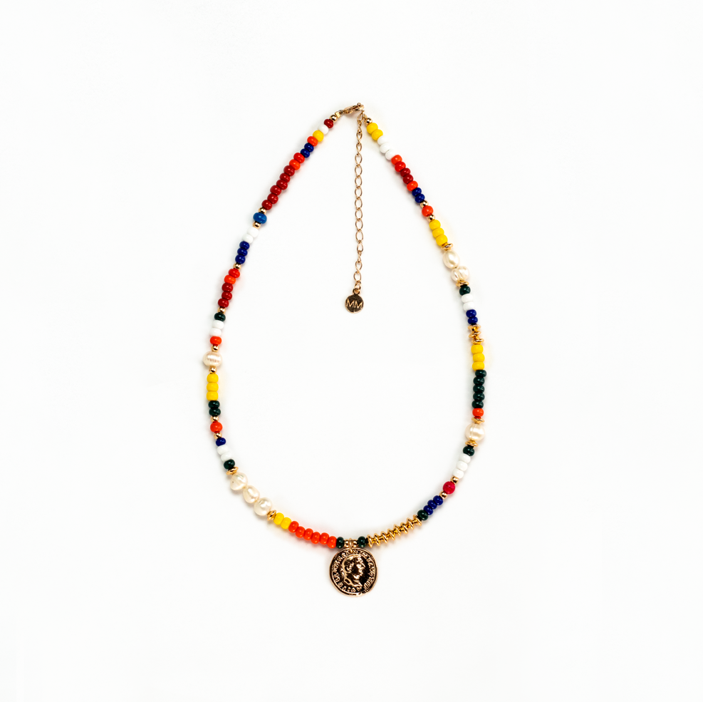 Multi Color Beaded Choker - MAYAMAR product image