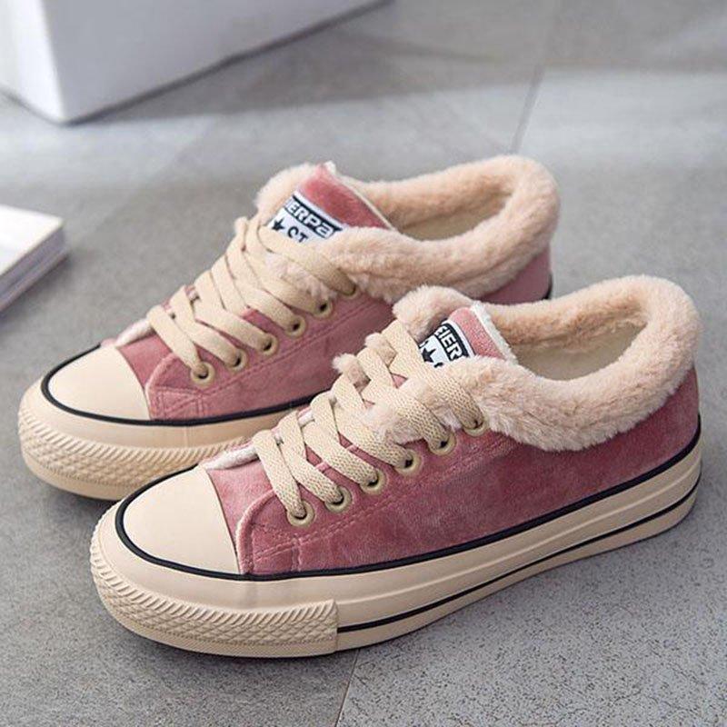 warm canvas shoes