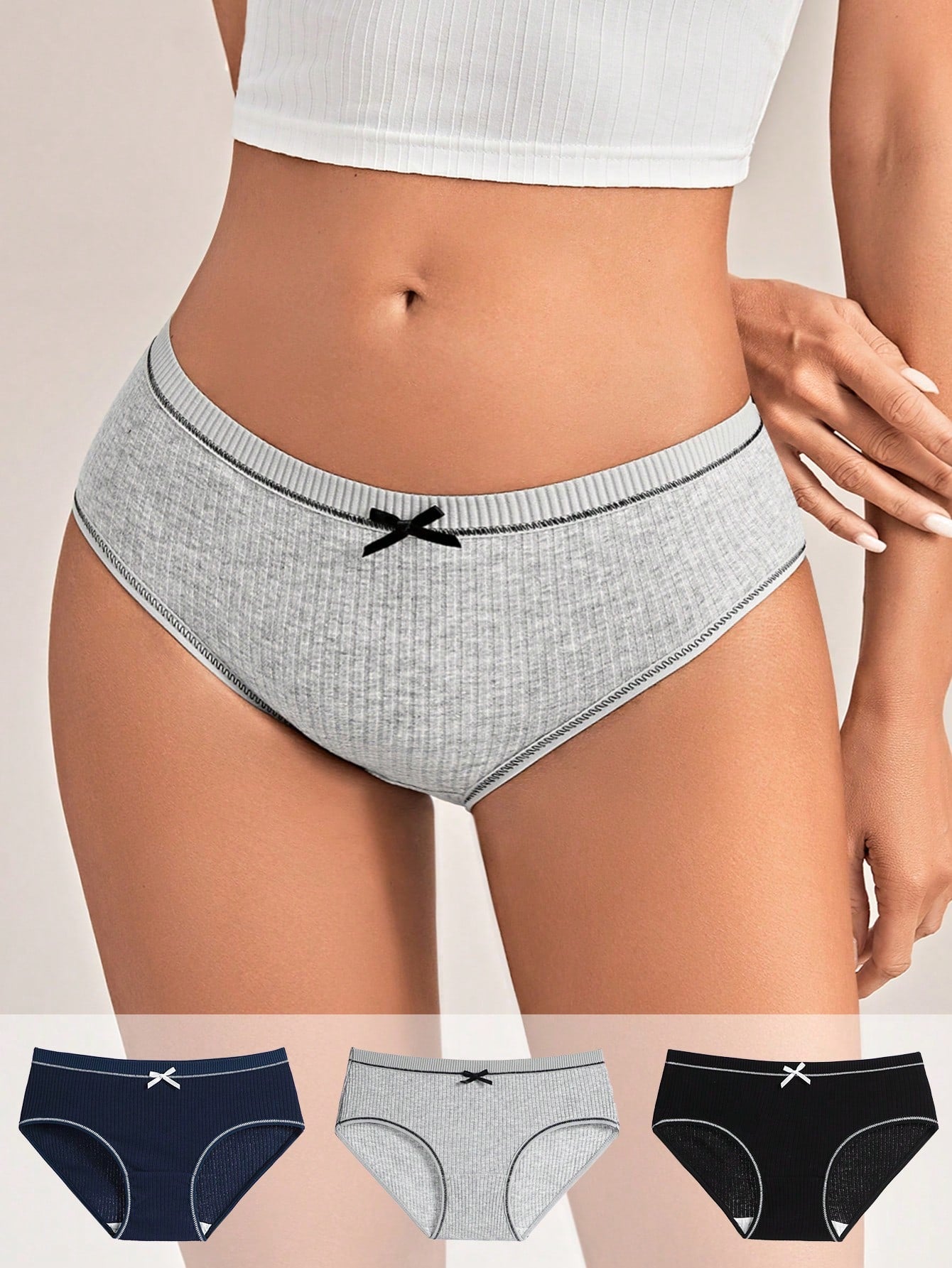 7pack Solid Thong - Negative Apparel