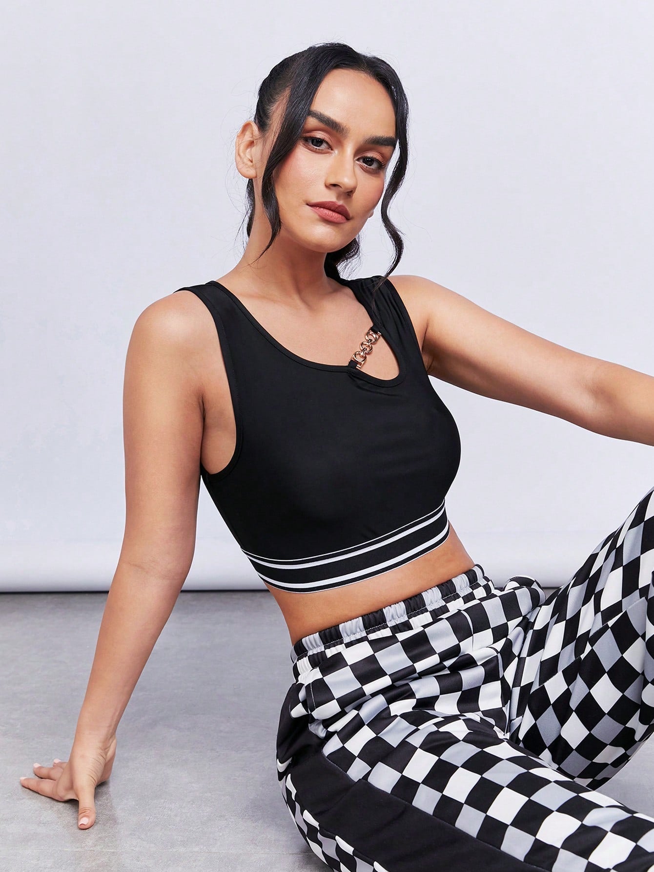 Solid Lace Up Back Crop Tube Top - Negative Apparel