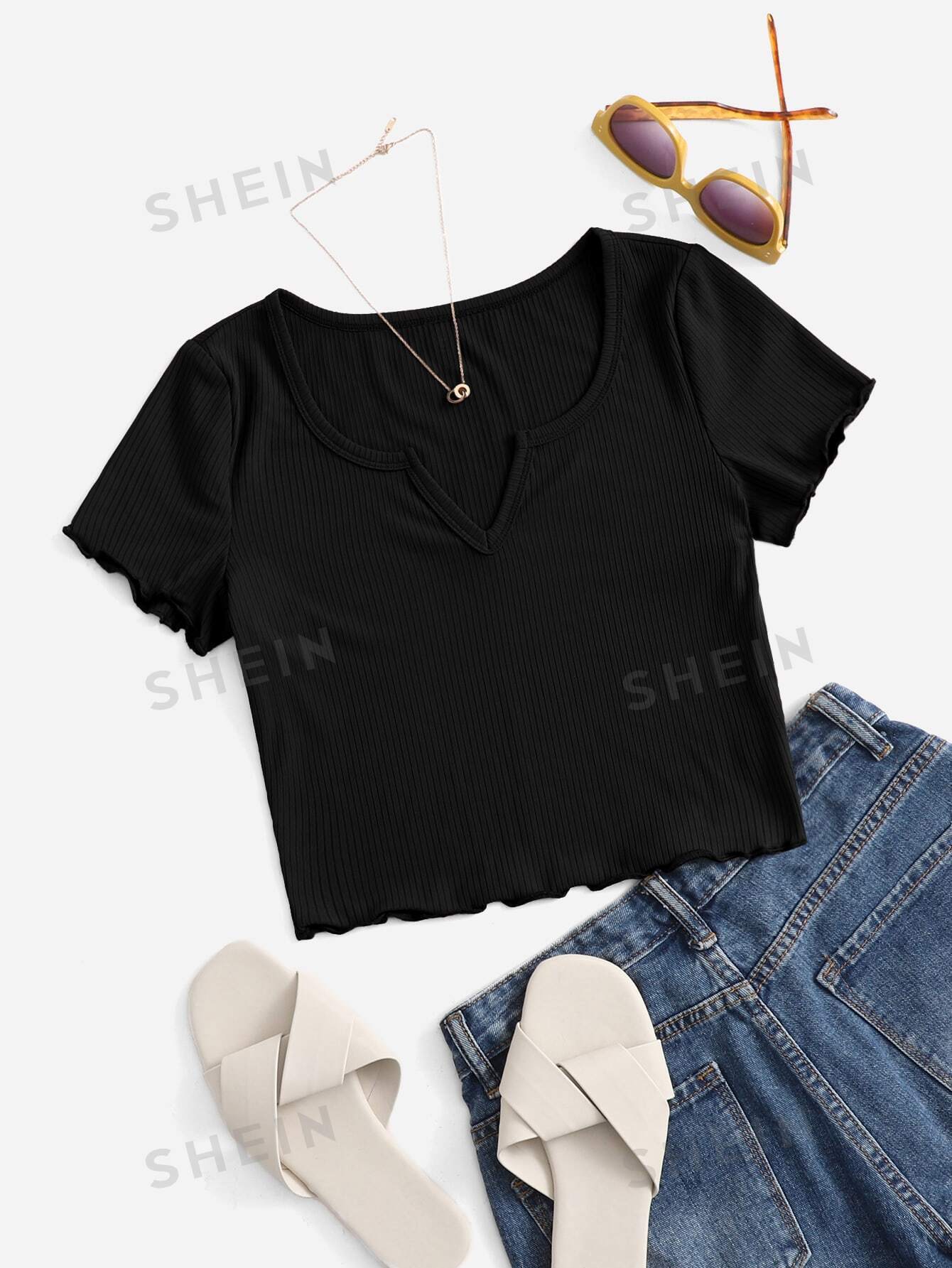 SHEIN EZwear Summer3 Pack Rib-Knit Crop Cami Top - Negative Apparel