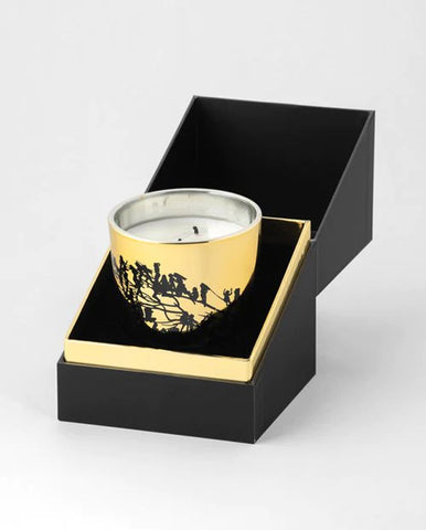 Fire gold and black candle