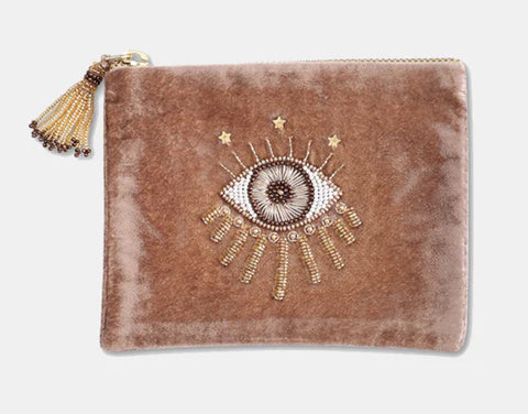 Sparkle Eye Velvet Pouch