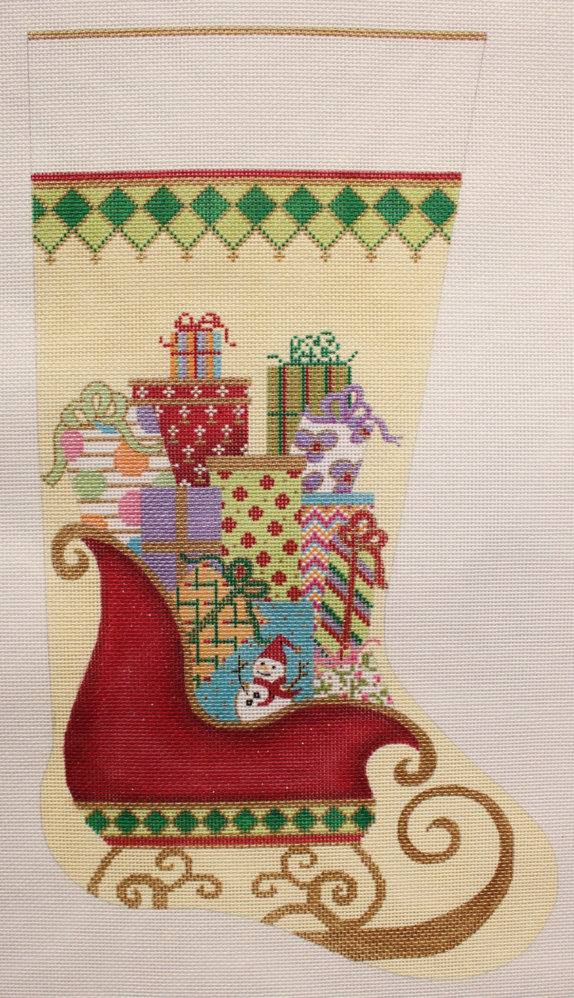 Alice Peterson Full Size Needlepoint Christmas Stocking Kits in a