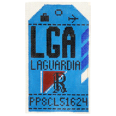 La Guardia NYC Retro Travel Tag Stitch Printed™️ Needlepoint Canvas –  Hedgehog Needlepoint