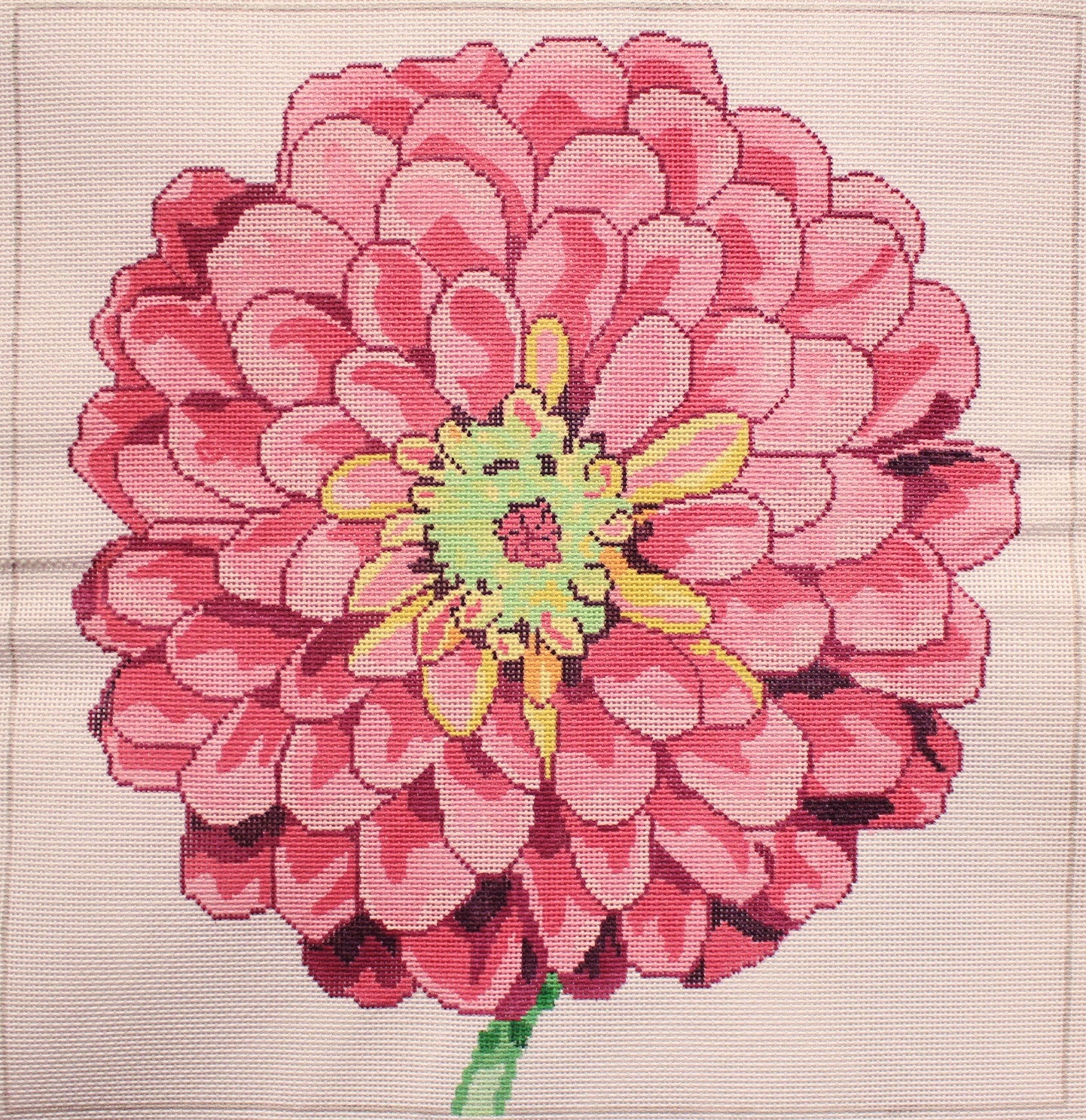 Pink Chrysanthemum hand-painted needlepoint stitching canvas, Needlepoint  Canvases & Threads