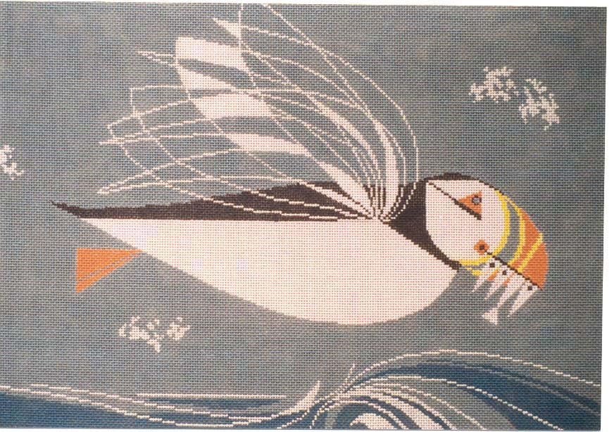 Bird Canvas ~ Three Royal Terns Shore Bird handpainted 18 mesh Needlep –  Needlepoint by Wildflowers