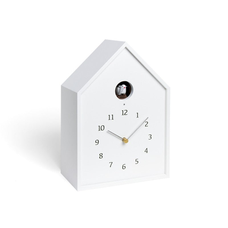 レムノス カッコー時計 アナログ バードハウス 天然色木地 白 通販