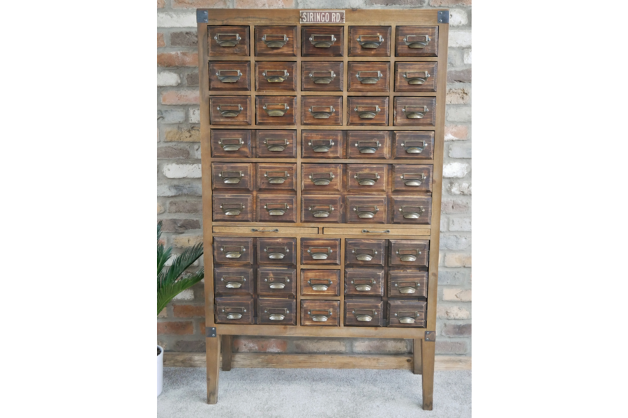 Large Fir Wood 45 Drawer Storage Apothecary Cabinet Elderflowerlane