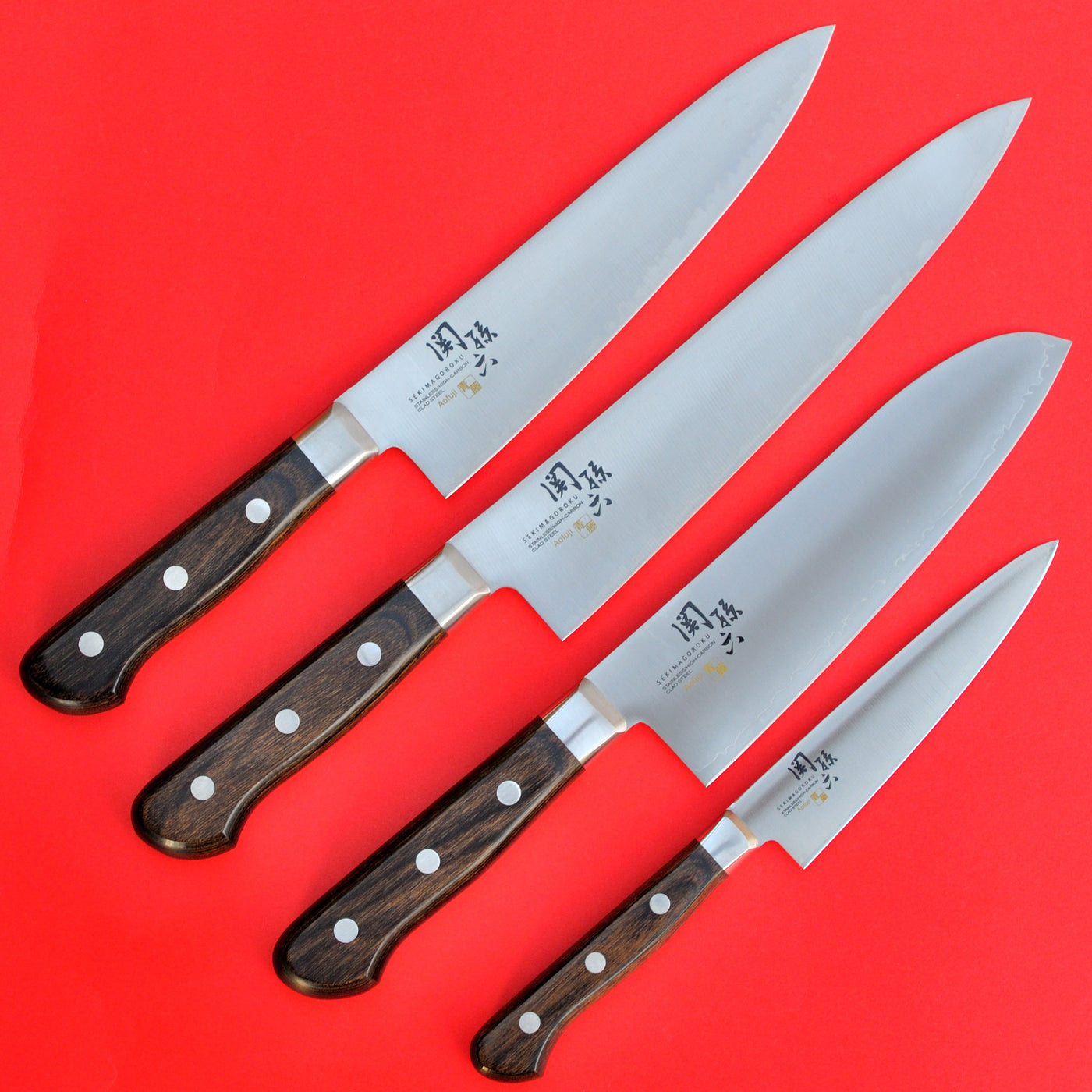 Kitchen Knife knives set KAI Stainless carbon Clad steel AOFUJI Japan ...
