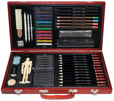 Lucky Crown 58-Piece Professional Art Kit