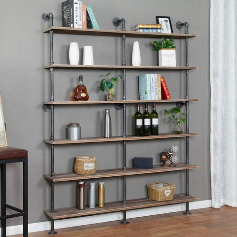 wrought iron shelves