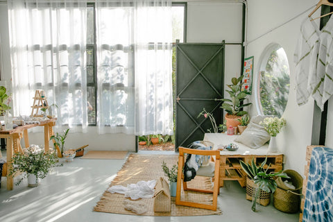 wooden furniture in an apartments