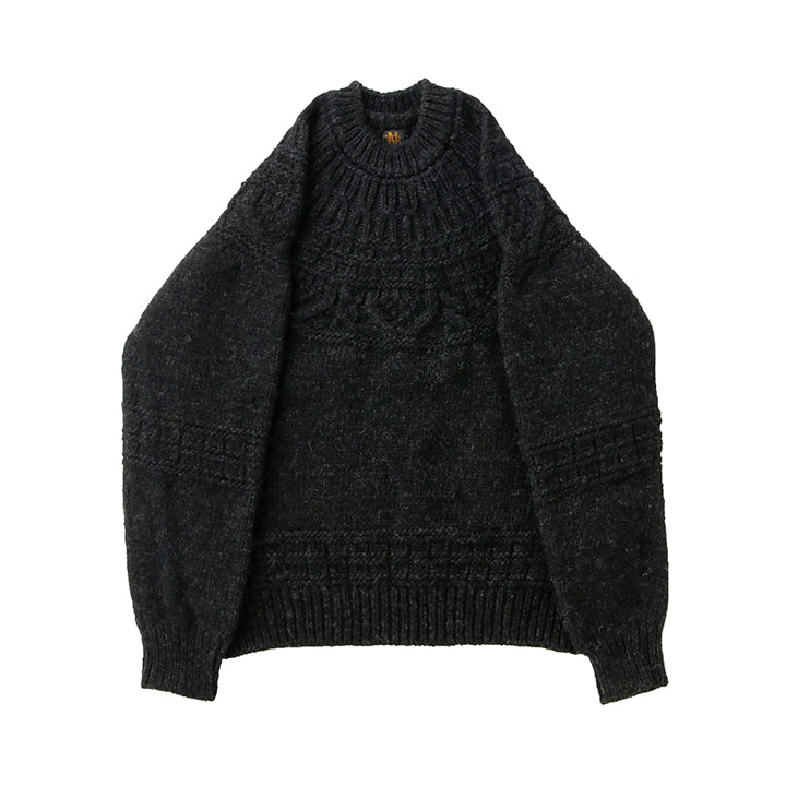 BATONER SPREAD ALAN CREW NECK / black – otii.jp