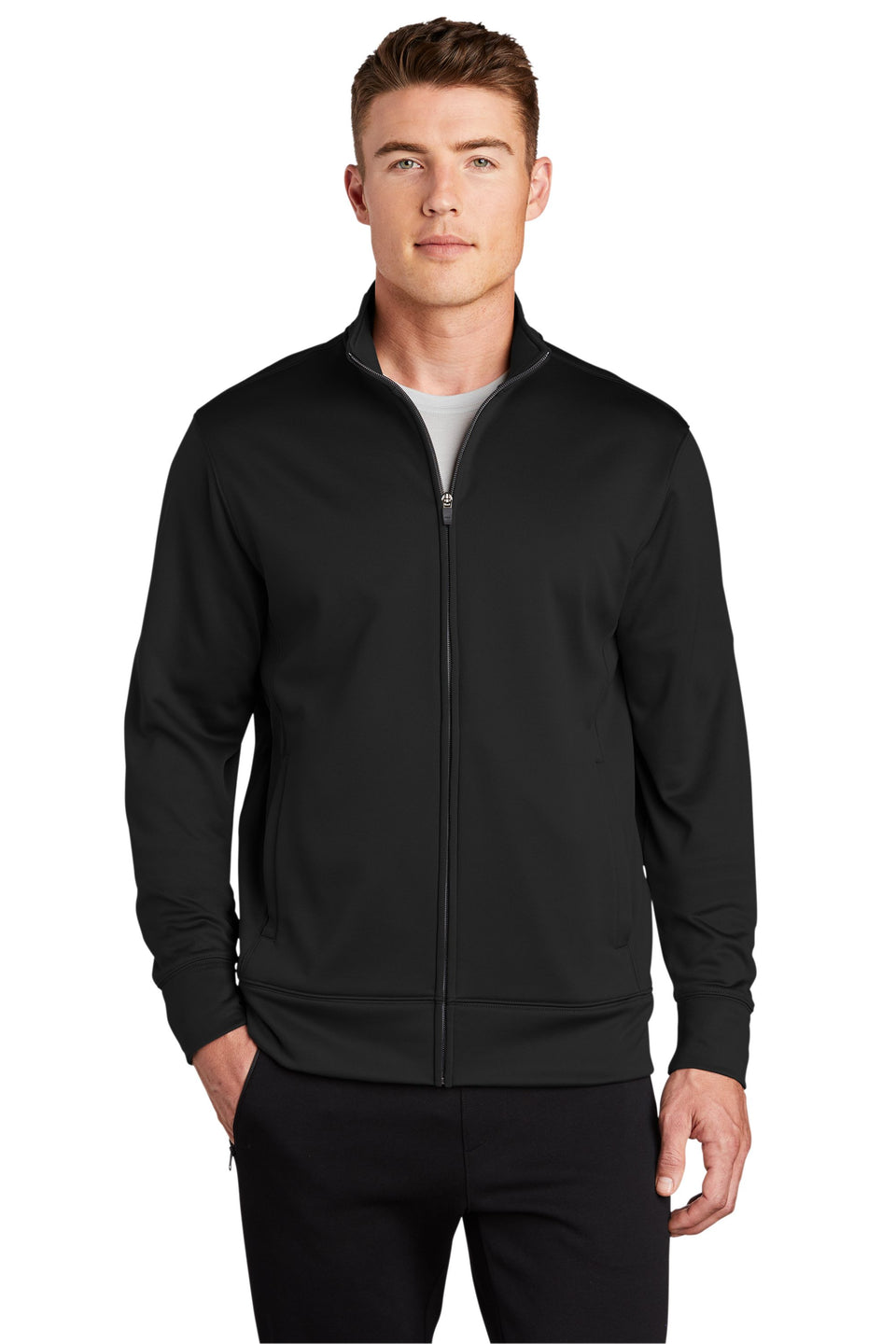 Fleece Full-Zip Jacket - Black – Renaissance Wardrobe