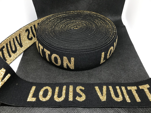 Fashion LV 1.5 inch Elastic Strap ,Handmade Striped Ribbon Trim Embroi –  chaofabricstore