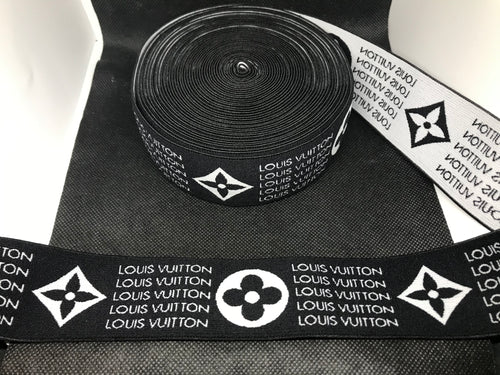 10 Yard Roll 4.5cm Louis Vuitton LV Designer Elastic Band Jacquard Ban –